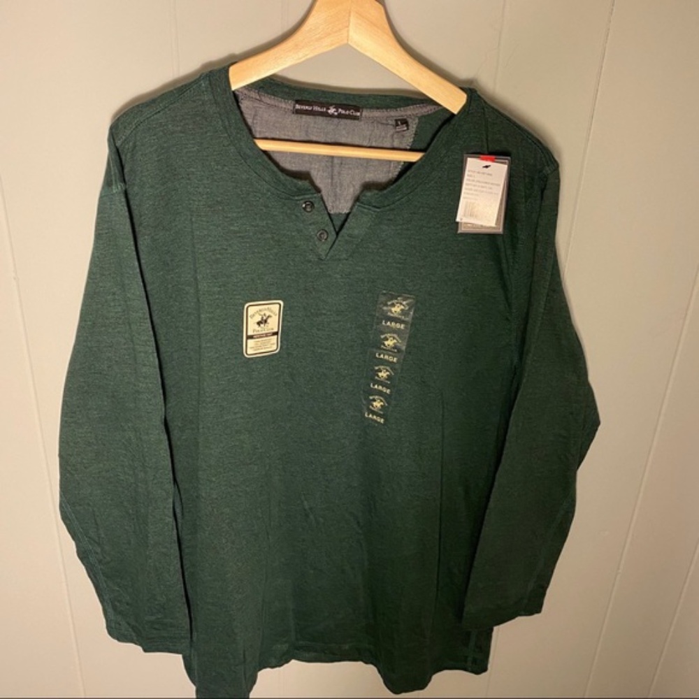 Beverly Hills Polo Club Long Sleeve Men’s Henley